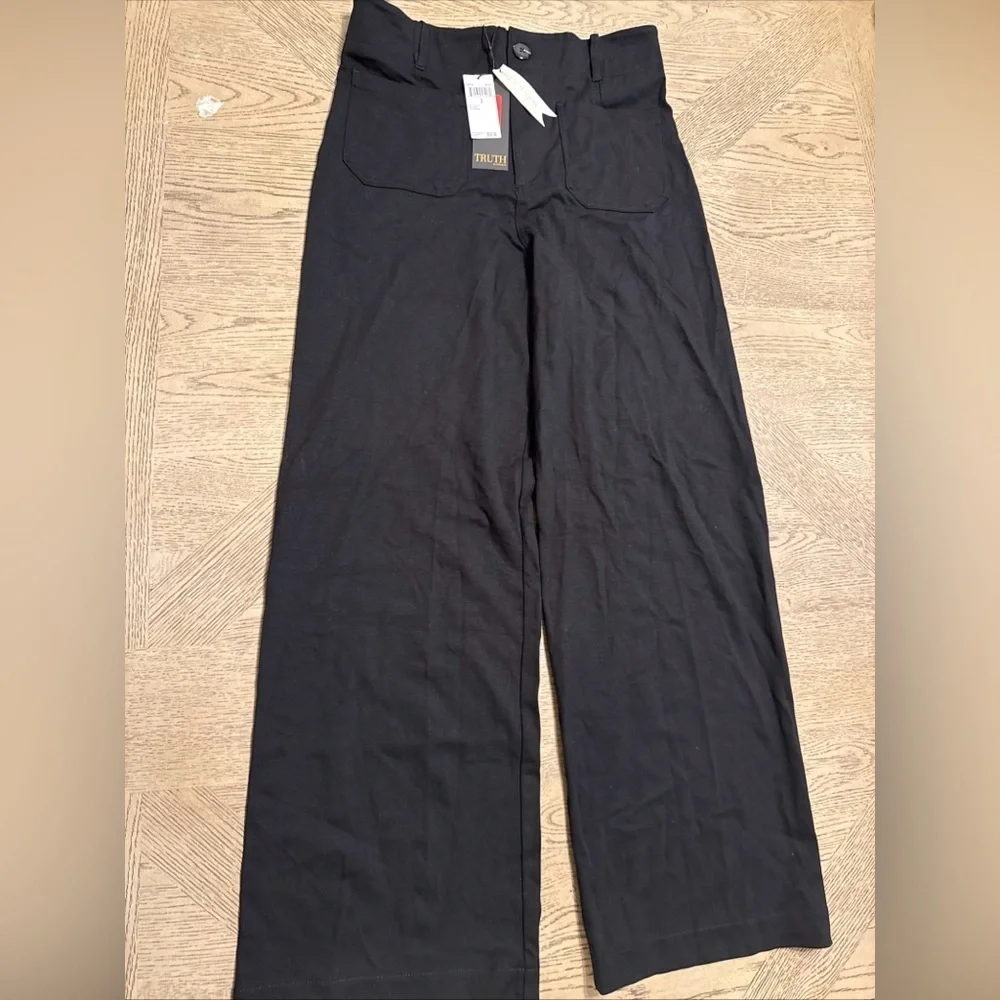 Truth by Republic Black Soft Wide Leg Silky Size 8